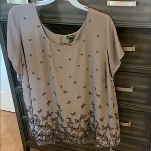 Button up back lightweight blouse